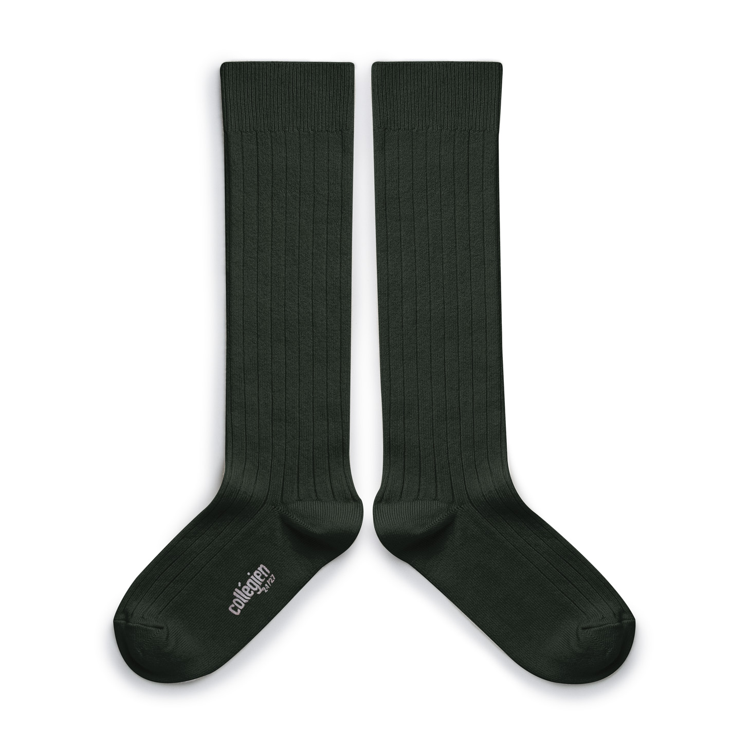 La Haute Chaussettes hautes a cotes Vert Foret