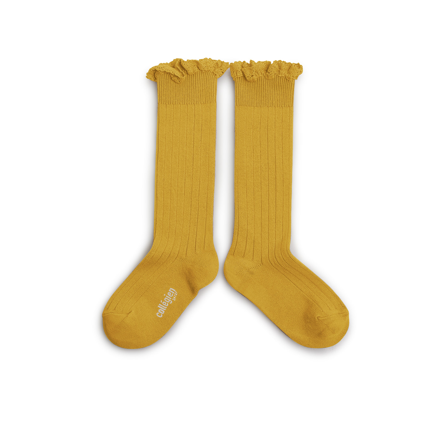 Chaussette haute jaune outlet