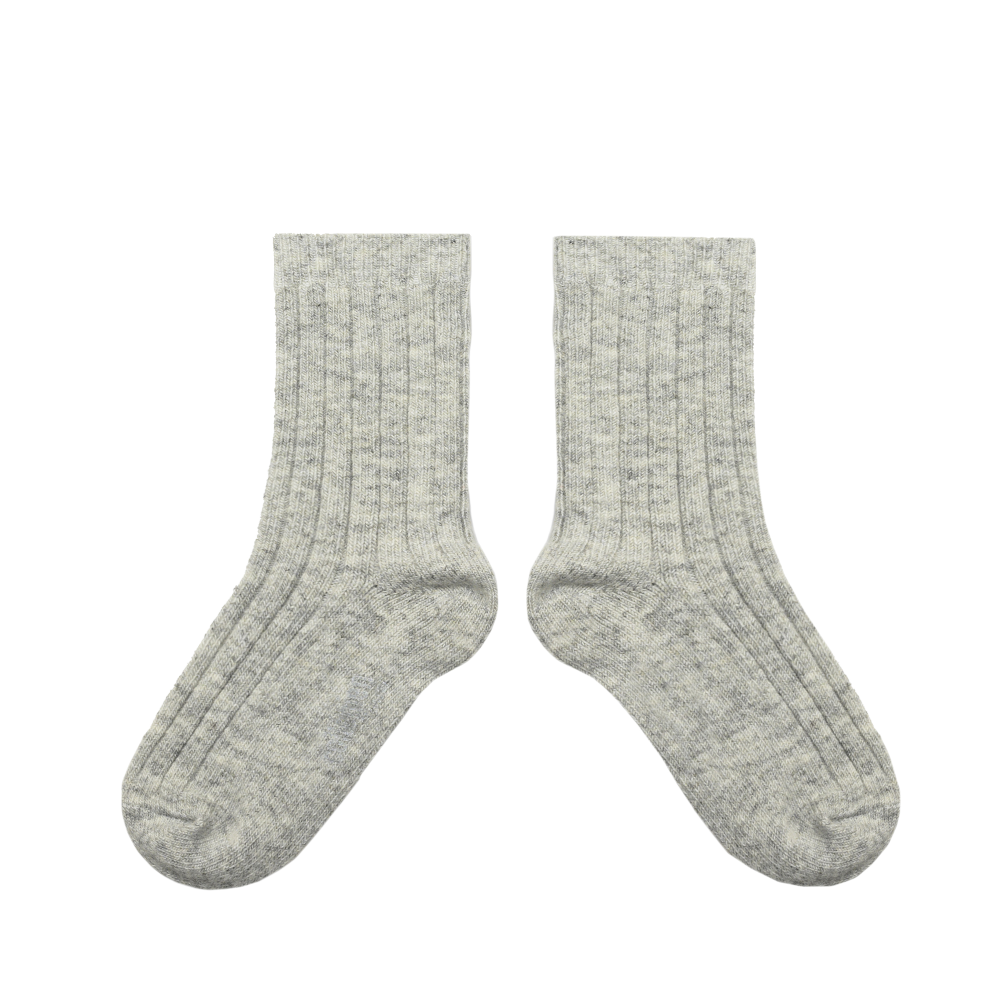collégien Chamois - Chaussettes à côtes cachemire et laine - Gris clair