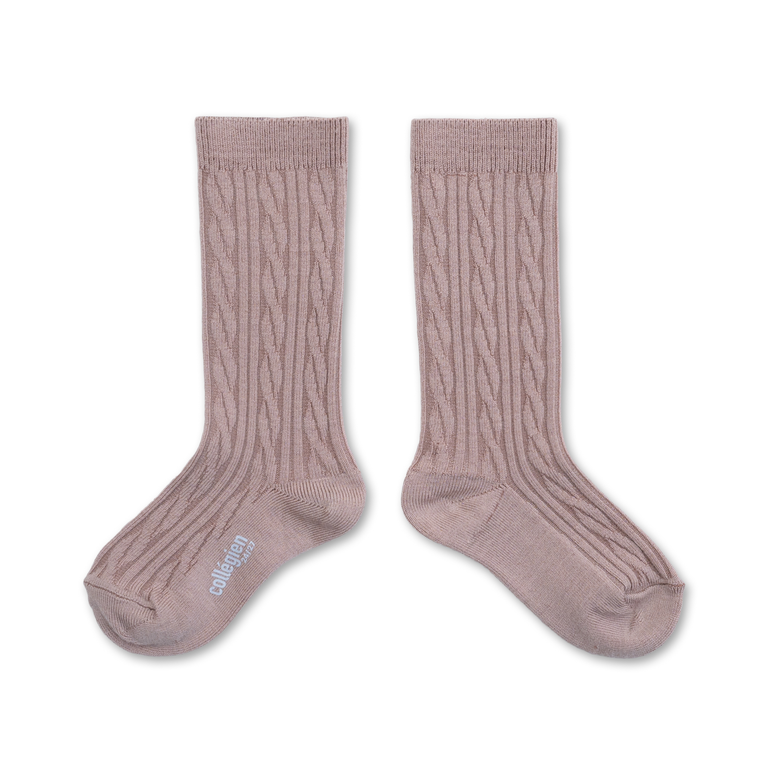 Chaussettes Femme En Laine Mérinos 100% – Tricotées – Beige Crème – Fabriquées En Lituanie