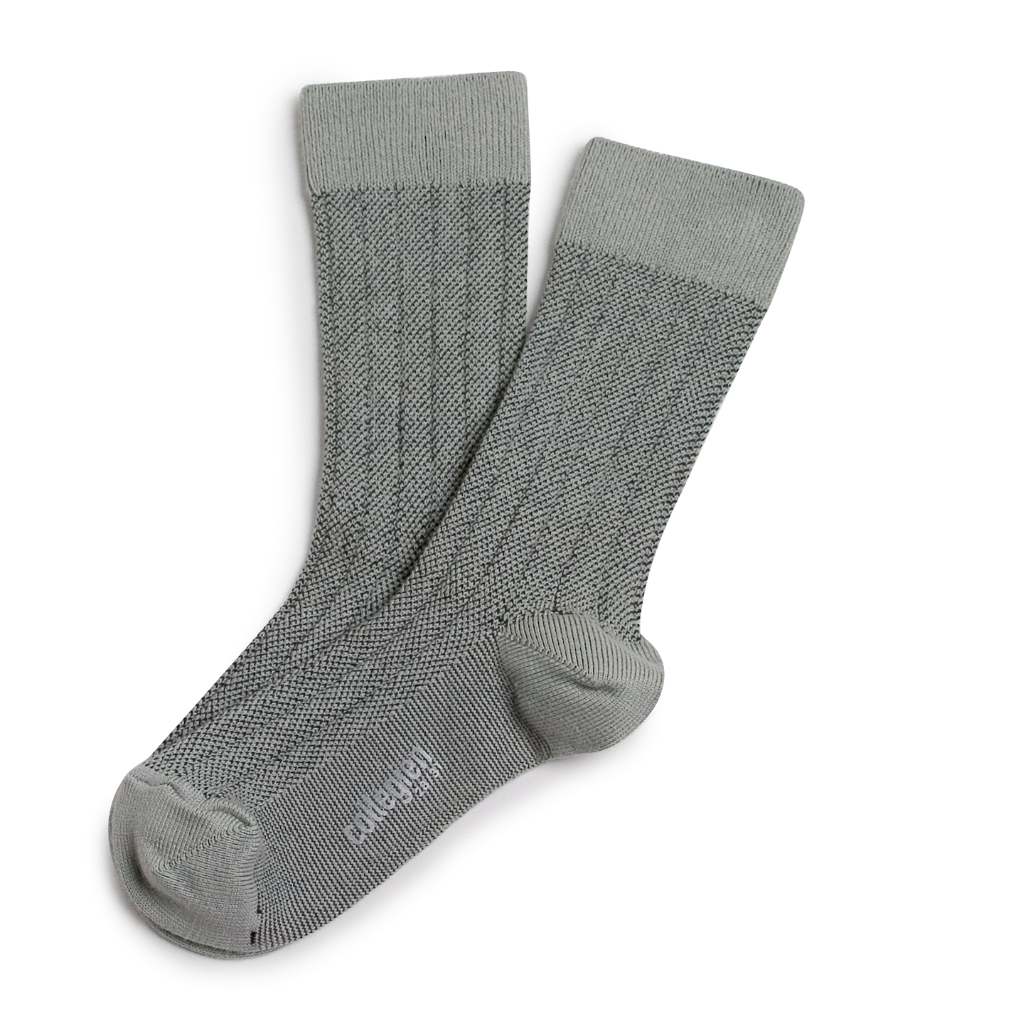 collégien Grain de Caviar - Chaussettes à côtes rétro - Aigue Marine