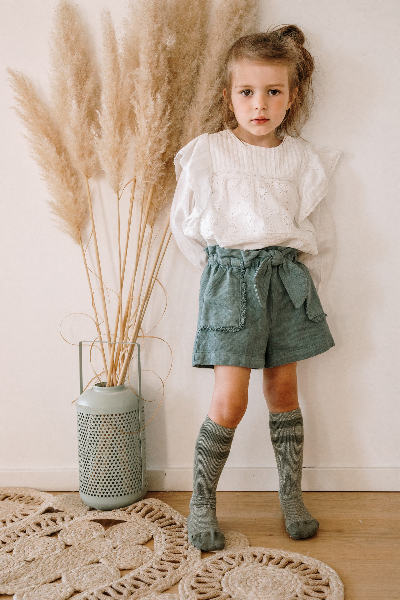 Chaussettes montantes au-dessus du genou en coton à rayures extra