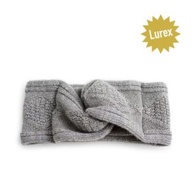 Bandeau brillant en laine - Gravier