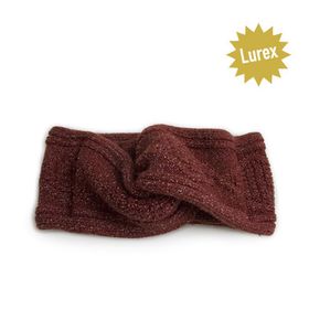 Bandeau brillant en laine - Cognac