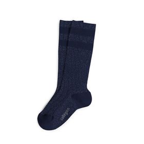 Chaussettes Madame Claire brillantes à rayures sport à côtes nuit étoilée