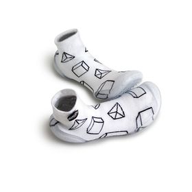 Chaussons Geometric white Collégien x Nununu